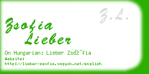 zsofia lieber business card